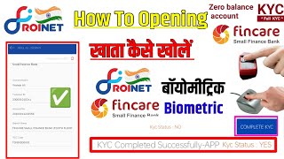 Roinet csp To Fincare account opening process रोइनेट सीएसपी से फिनकेयर खाता खोलने की प्रक्रिया [upl. by Crow]