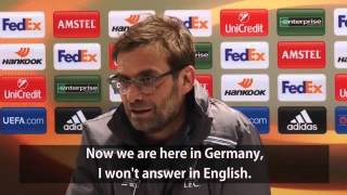 Klopp refuses to speak English in Germany [upl. by Sparke617]