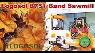 Logosol B751 Band Sawmill Bandsägewerk [upl. by Eimyaj]