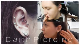 All about my Daith Piercing  Piercing no18  Footage amp Experience [upl. by Noffihc]