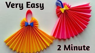 How To Make A Paper Doll Dress  Children Easy Paper Craft  papercraft paper [upl. by Leasia]