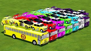 DELIVERING FIRE DEPARTMENT BEETLE MINI COOPER amp CAMARO WITH FIRE BUSES Farming Simulator 22 [upl. by Spada117]