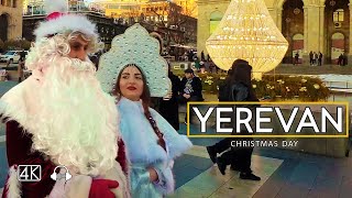 Walking Tour in Yerevan Armenia Christmas Day Jan 06 2024 4K 60fps [upl. by Pages]