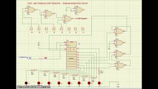 Proteus  IC 74HC164  IC 477  LFSR Random Generator Circuit [upl. by Snilloc]