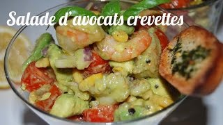 Recette Salade davocats aux crevettes [upl. by Meridel]