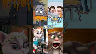 😱OMG🤢quotMy Friend Always Exaggeratesquot My Talking Angela And Tom tiktok duo viral shorts omg cute [upl. by Bailar]