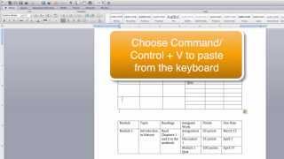 Calendar of Activities Microsoft Word Tutorial  Center for eLearning [upl. by Loredana]