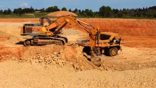 R974B Liebherr loading 770 CAT Valerian [upl. by Artimid266]