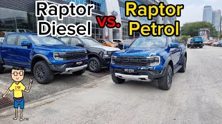 Ford Ranger Raptor Diesel lawan Ford Ranger Raptor Petrol V6 2024 Malaysia [upl. by Ainala]