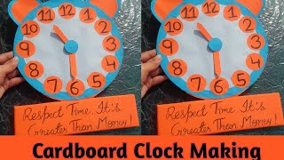 How To Make Cardboard Clock For Kids [upl. by Trici587]