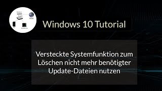 Löschen von nicht mehr benötigten Windows 10 Update Dateien Alte Updates entfernen [upl. by Tallbott342]