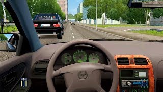 City Car Driving  Mazda 626  Street Racing [upl. by Calendre]