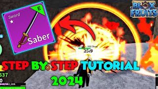 UPD 20🌟 How to get SABER amp COMPLETE SABER QUEST in 2024  Blox Fruits [upl. by Ansel]