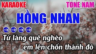 Hồng Nhan Karaoke Tone Nam Karaoke 9999  Beat Mới [upl. by Anuahsal]