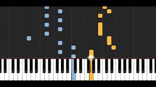 Dragostea din tei Dream version Easy piano Synthesia tutorial [upl. by Illyes]