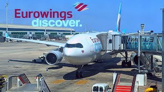 EUROWINGS DISCOVER A330200 BUSINESS  Barcelona  Frankfurt [upl. by Akilak]