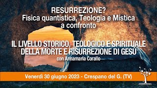 Il livello storico teologico e spirituale della morte e risurrezione di Gesù con Annamaria Corallo [upl. by Laddie11]