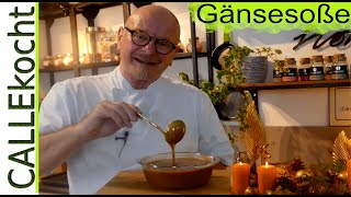 Braune Soße zum Gänsebraten kochen Anleitung und Rezept [upl. by Novert]