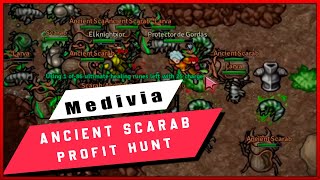 Medivia Online Low Level EK and MS Profit Hunt  Conquering the Ancient Scarabs Plague [upl. by Pravit]