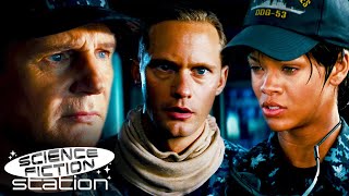 Rihanna Liam Neeson amp Alexander Skarsgård Play Battleship  Battleship  Science Fiction Station [upl. by Yrakcaz330]