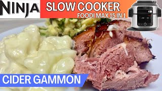 NINJA FOODI 15 in 1 SLOW COOKER CIDER GAMMON with a Sticky Glaze [upl. by Peih]