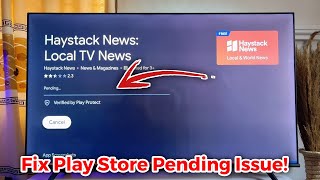 How to Fix Play Store Install Pending Problem on Smart TV [upl. by Drogin]