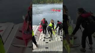 UnCruises kayak launch makes kayaking easypeasy cruiseship cruise kayak [upl. by Peer]