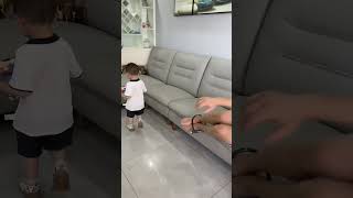 Cute Baby Ties Up Dad And Wants To Play With His Phone funny fatherhoodlovecutefatherhoodmoments [upl. by Adnawak378]