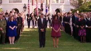 President Obama and the First Lady Observe a Moment of Silence on 911 [upl. by Kalil]