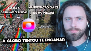 GLOBO é DESMASCARDA pela GLOBO ao mostrar NUMEROS da MANIFESTAÇÃO do dia 25 [upl. by Levenson]