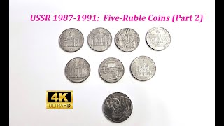 Collection of Commemorative Coins of the USSR 19871991 FiveRuble Coins Part 2 [upl. by Canica621]