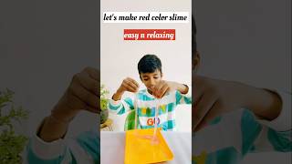 Lets make red color slime ytshorts trending slime Shravuworld [upl. by Alica801]