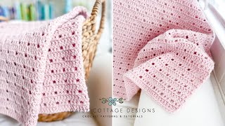 How to Make an Easy Crochet Baby Blanket [upl. by Cost440]