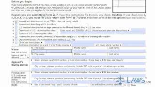 Learn How to Fill the Form W7 Application for IRS Individual Taxpayer Identification Number [upl. by Kcirde386]