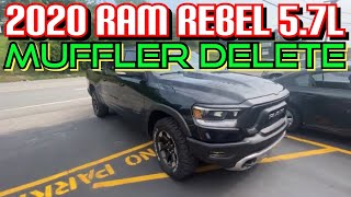 2020 RAM REBEL 5 7L HEMI DUAL EXHAUST w MUFFLER DELETE [upl. by Daria]