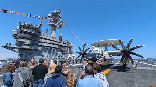 Tour of the USS Carl Vinson Active Duty Aircraft Carrier  LA Fleet Week 2024 [upl. by Naitsirhc]