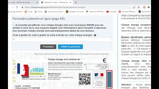 Utilisation du chèque Energie en ligne [upl. by Amery241]