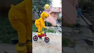 Mini Cycle 🚀Stunt 🧸🤣……funnyshorts teddycomedy mrcrazy [upl. by Soo]