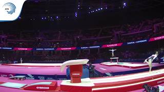 Anastasiya ALISTRATAVA BLR  2018 Artistic Gymnastics Europeans junior qualification vault [upl. by Garvy817]