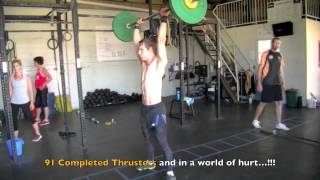 100 thrusters and burpees for time [upl. by Sinnoda72]