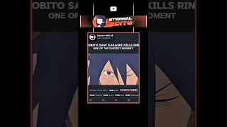 Obito saw  when Kakashi kills rin kakashi rin obito anime narutoshippuden naruto [upl. by Eleon276]