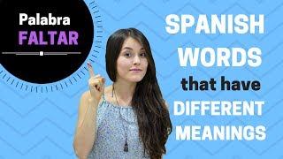 Spanish words with different meanings Word FALTAR Tiene mas de 5 usos [upl. by Eelrefinnej]