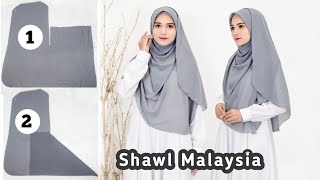 TUTORIAL HIJAB SHAWL MALAYSIA  Linakarlyna [upl. by Ahsiat527]