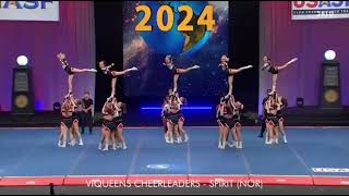 Viqueens Cheerleaders Norway Spirit Finals At The Cheerleading Worlds 2024 CHAMPIONS [upl. by Orfield]