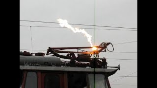 Electric arcs on high voltage overhead catenary  compilation [upl. by Legnalos]