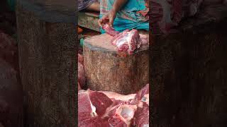 Awesome real deshi popular ox red meat amp bone smooth cutting skill in bd meat shop shorts shorts [upl. by Merline683]