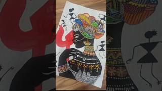 African Folk Art drawing artwork african [upl. by Boj]