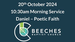 20th October 2024  Daniel  Poetic Faith [upl. by Willow660]