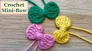 DIY tutorial Mini crochet bow How to crochet minibow [upl. by Fifi560]