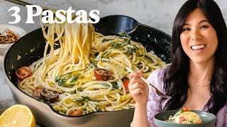 3 HEALTHY PASTA Recipes that Are Actually Delicious [upl. by Aidnahs]